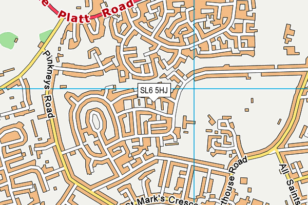 SL6 5HJ map - OS VectorMap District (Ordnance Survey)