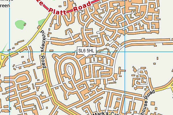 SL6 5HL map - OS VectorMap District (Ordnance Survey)