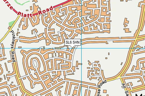 SL6 5HN map - OS VectorMap District (Ordnance Survey)