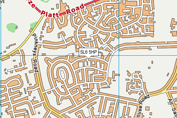 SL6 5HP map - OS VectorMap District (Ordnance Survey)