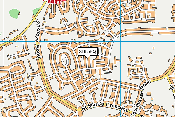 SL6 5HQ map - OS VectorMap District (Ordnance Survey)