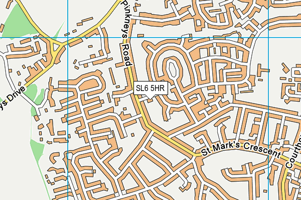 SL6 5HR map - OS VectorMap District (Ordnance Survey)