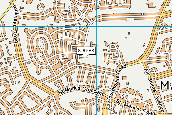 SL6 5HS map - OS VectorMap District (Ordnance Survey)