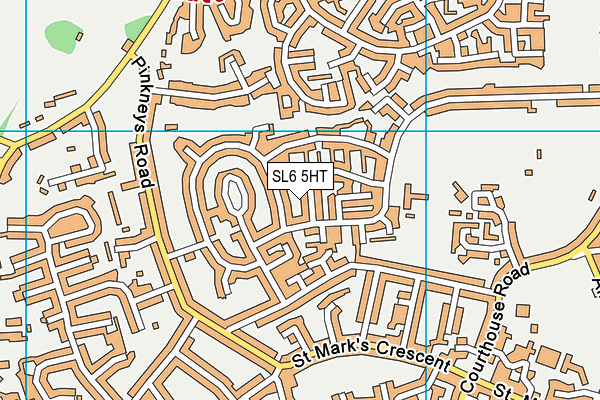 SL6 5HT map - OS VectorMap District (Ordnance Survey)