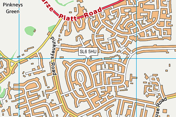 SL6 5HU map - OS VectorMap District (Ordnance Survey)