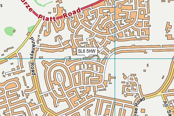 SL6 5HW map - OS VectorMap District (Ordnance Survey)