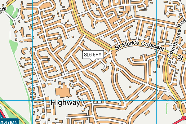 SL6 5HY map - OS VectorMap District (Ordnance Survey)