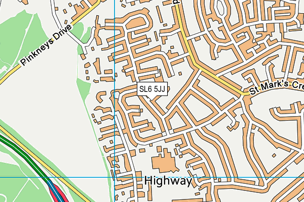 SL6 5JJ map - OS VectorMap District (Ordnance Survey)