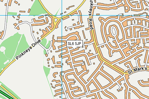 SL6 5JP map - OS VectorMap District (Ordnance Survey)