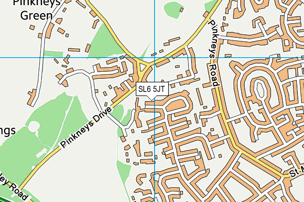 SL6 5JT map - OS VectorMap District (Ordnance Survey)