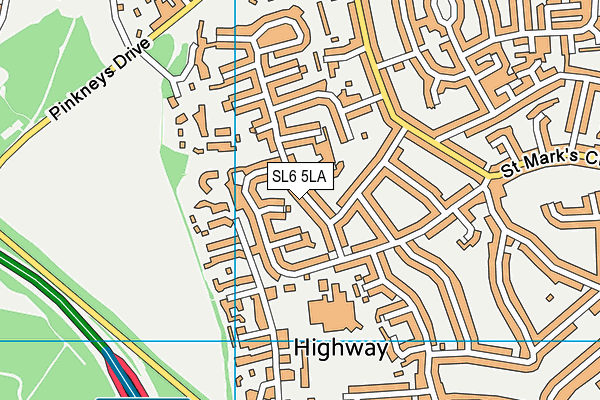 SL6 5LA map - OS VectorMap District (Ordnance Survey)