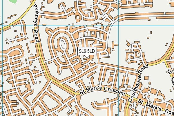 SL6 5LD map - OS VectorMap District (Ordnance Survey)