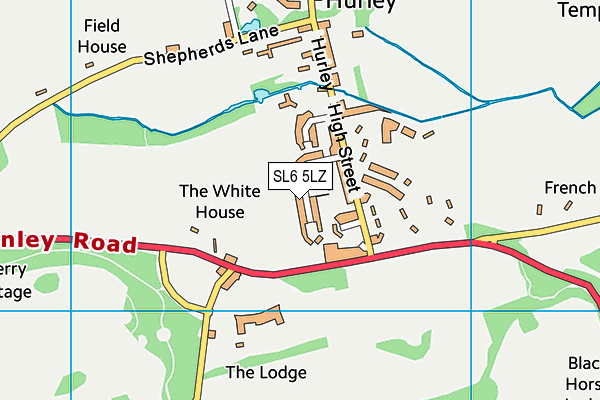 Hurley Recreation Ground map (SL6 5LZ) - OS VectorMap District (Ordnance Survey)