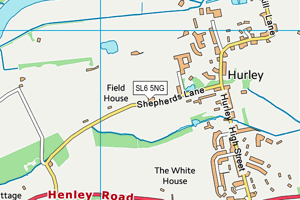 Hurley Cricket Club map (SL6 5NG) - OS VectorMap District (Ordnance Survey)