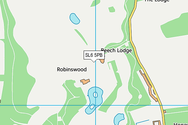 SL6 5PB map - OS VectorMap District (Ordnance Survey)