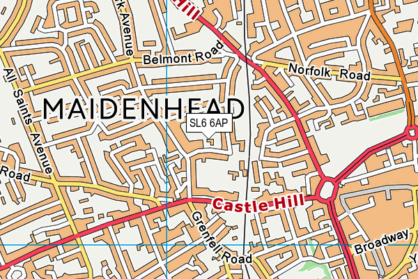 SL6 6AP map - OS VectorMap District (Ordnance Survey)