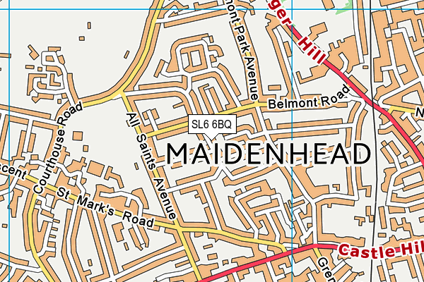 SL6 6BQ map - OS VectorMap District (Ordnance Survey)
