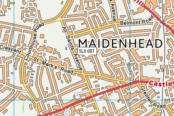 SL6 6BT map - OS VectorMap District (Ordnance Survey)