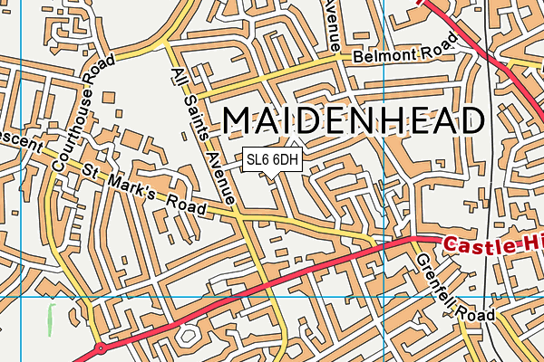 SL6 6DH map - OS VectorMap District (Ordnance Survey)