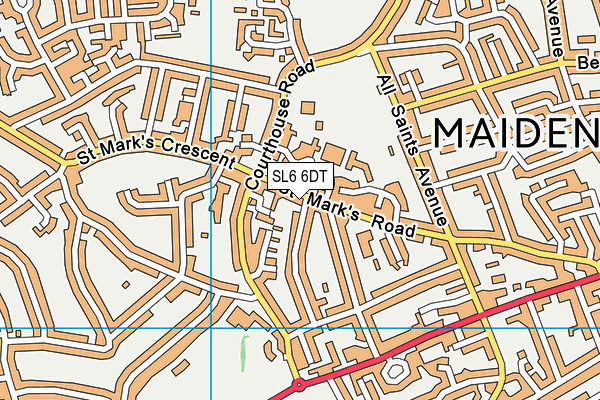 SL6 6DT map - OS VectorMap District (Ordnance Survey)