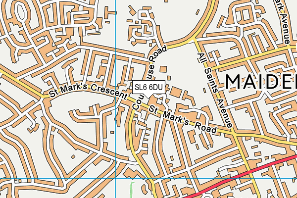 SL6 6DU map - OS VectorMap District (Ordnance Survey)
