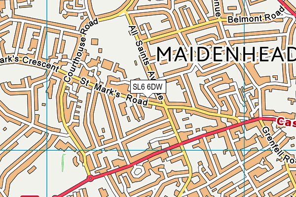 SL6 6DW map - OS VectorMap District (Ordnance Survey)