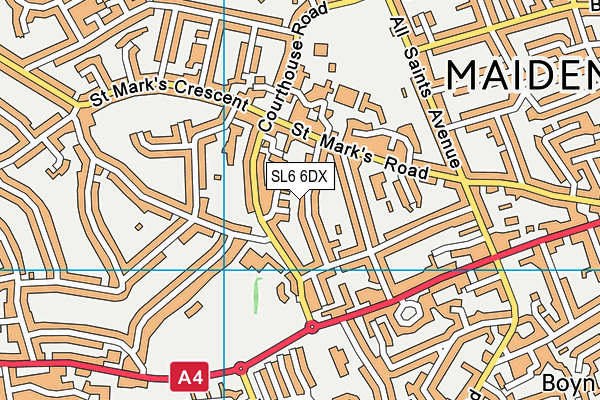 SL6 6DX map - OS VectorMap District (Ordnance Survey)