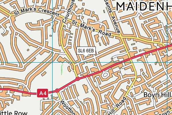 SL6 6EB map - OS VectorMap District (Ordnance Survey)