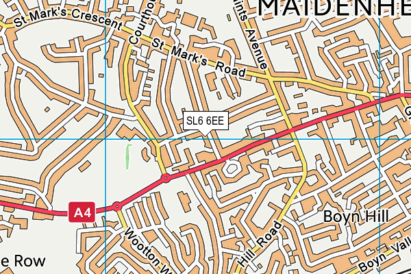 SL6 6EE map - OS VectorMap District (Ordnance Survey)