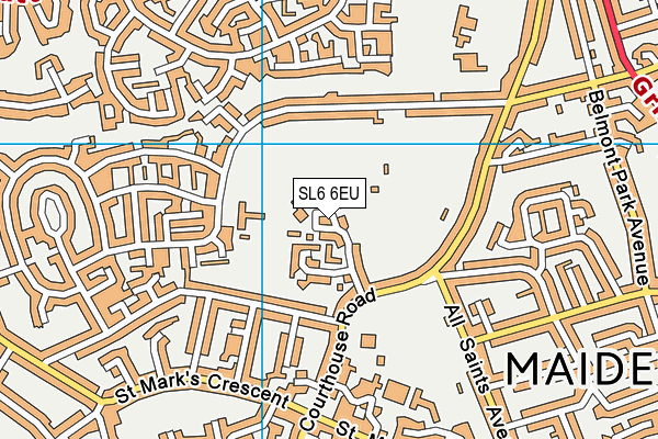 SL6 6EU map - OS VectorMap District (Ordnance Survey)