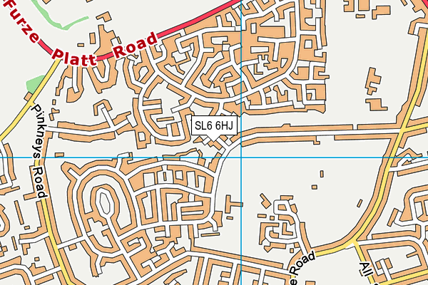 SL6 6HJ map - OS VectorMap District (Ordnance Survey)