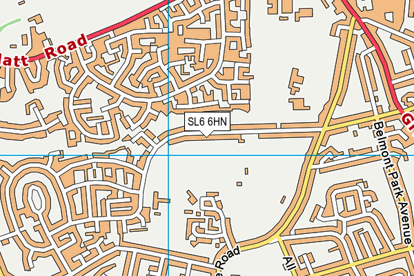 SL6 6HN map - OS VectorMap District (Ordnance Survey)
