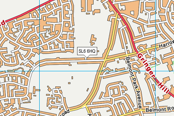 Furze Platt Junior School map (SL6 6HQ) - OS VectorMap District (Ordnance Survey)