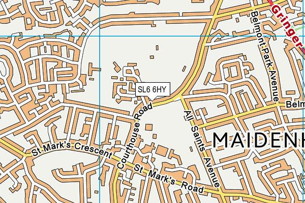 SL6 6HY map - OS VectorMap District (Ordnance Survey)