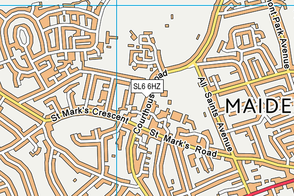 SL6 6HZ map - OS VectorMap District (Ordnance Survey)