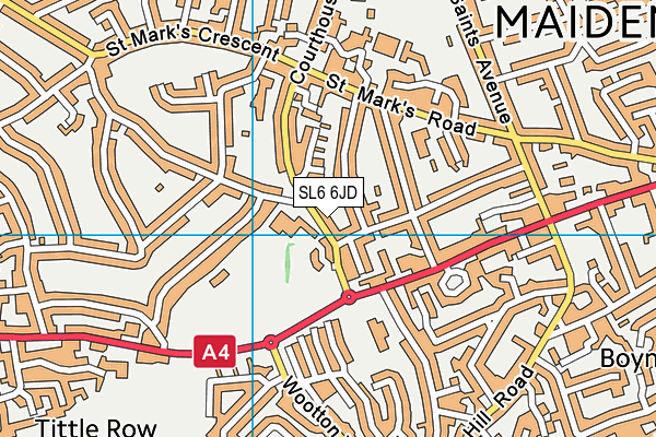 SL6 6JD map - OS VectorMap District (Ordnance Survey)