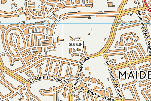 SL6 6JF map - OS VectorMap District (Ordnance Survey)