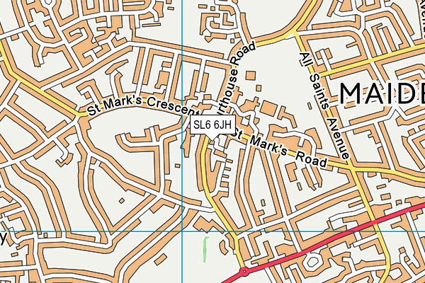 SL6 6JH map - OS VectorMap District (Ordnance Survey)