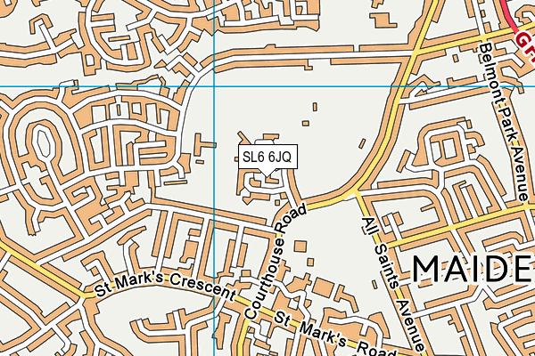 SL6 6JQ map - OS VectorMap District (Ordnance Survey)
