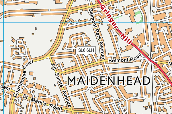 SL6 6LH map - OS VectorMap District (Ordnance Survey)