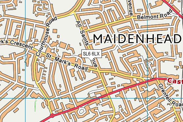 SL6 6LX map - OS VectorMap District (Ordnance Survey)