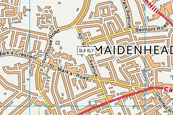 SL6 6LY map - OS VectorMap District (Ordnance Survey)