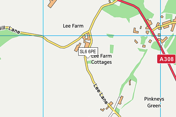 SL6 6PE map - OS VectorMap District (Ordnance Survey)