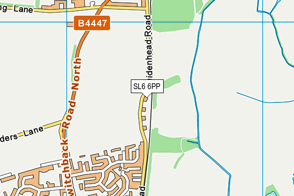 SL6 6PP map - OS VectorMap District (Ordnance Survey)