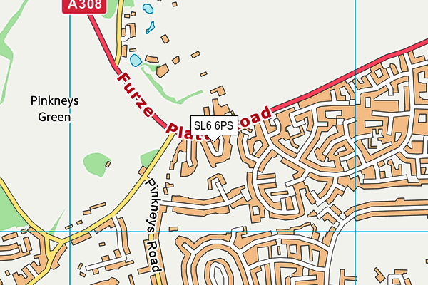 SL6 6PS map - OS VectorMap District (Ordnance Survey)