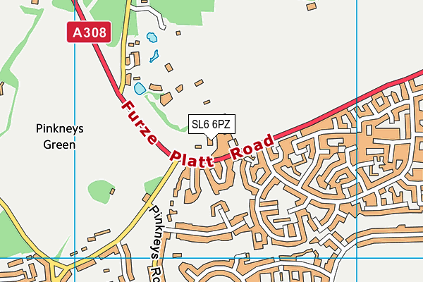SL6 6PZ map - OS VectorMap District (Ordnance Survey)