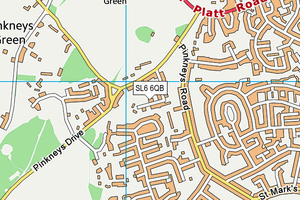 SL6 6QB map - OS VectorMap District (Ordnance Survey)