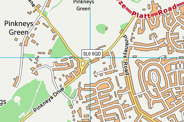 SL6 6QD map - OS VectorMap District (Ordnance Survey)