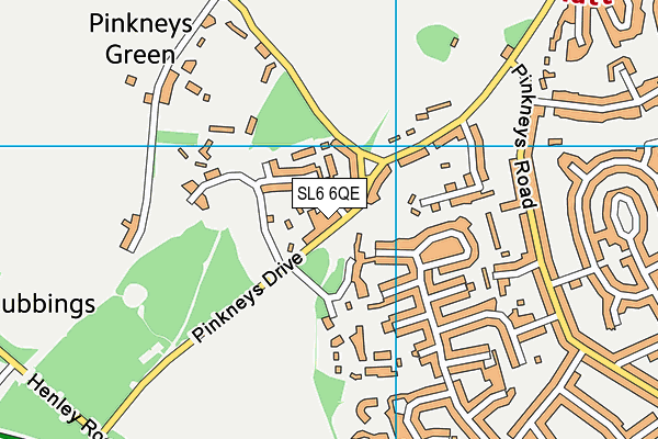 SL6 6QE map - OS VectorMap District (Ordnance Survey)