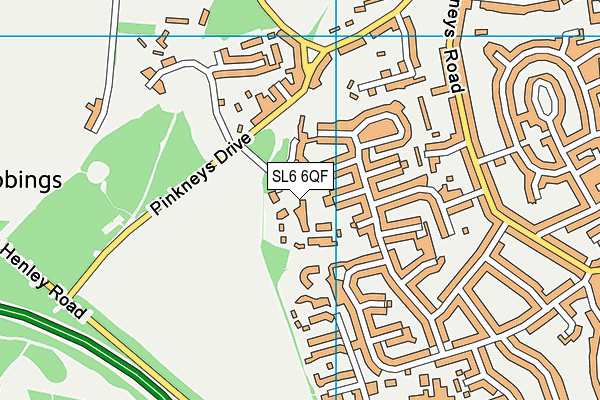 SL6 6QF map - OS VectorMap District (Ordnance Survey)